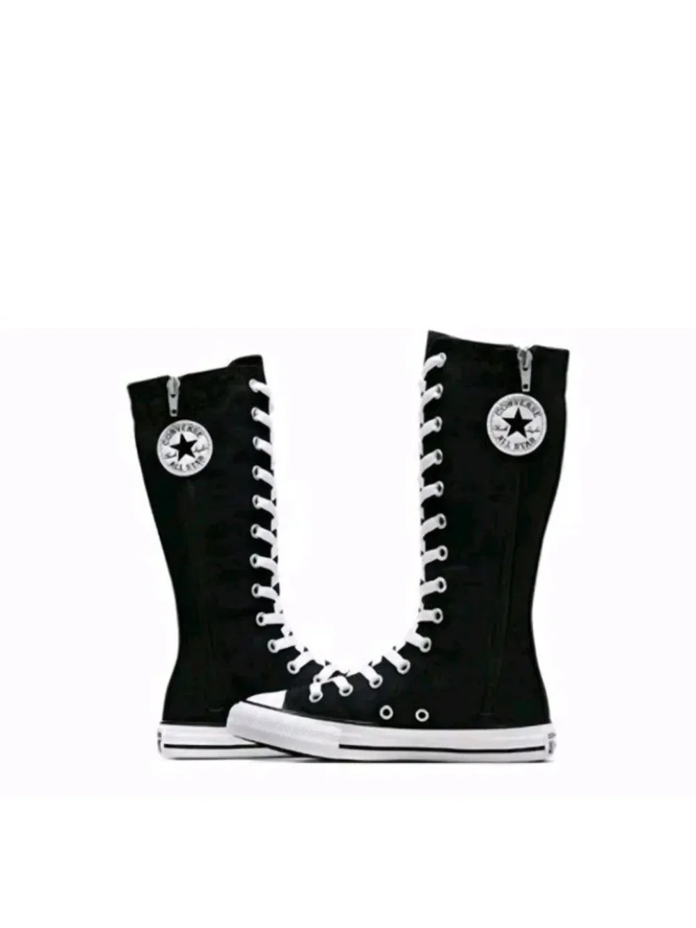 RARE Converse Chuck Taylor All Star XX Hi Knee High Black Boots Sz 3Y Woman's 5